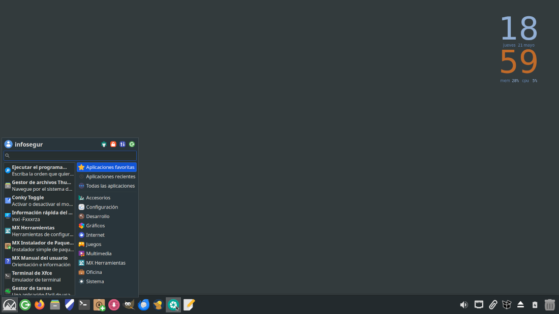 MX Linux Xfce