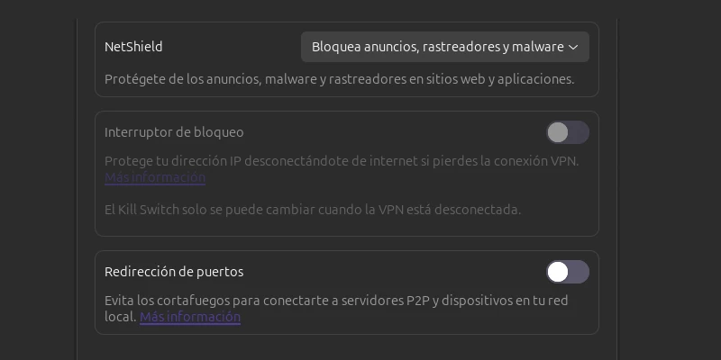 Kill switch Proton VPN